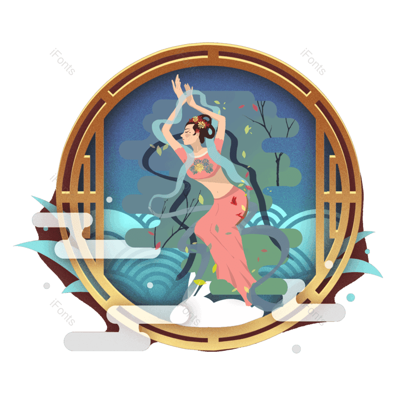 祥云图片,团圆元素,中秋PNG,嫦娥免抠素材